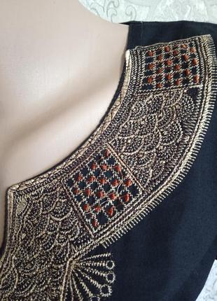 Кафтан.  жіноча. літня сукня  з вишивкою єгипту розмір s, xs m.4 фото