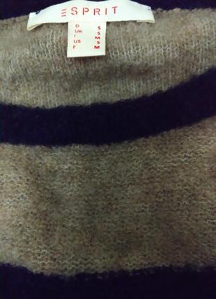 Распродажа!!!!тёплый женский свитер в полоску бренда esprit.4 фото