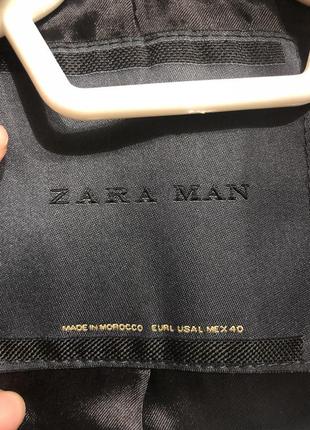 Пальто мужское zara размер m- l . наш 52 образно. темно-синий цвет3 фото