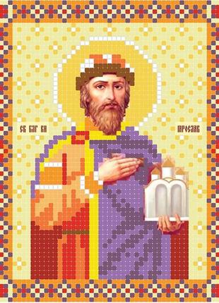 Схема для вишивки бісером ікони "святий благовірний князь ярослав"