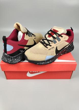 Женские кроссовки nike pegasus trail 3 navy beige wine5 фото