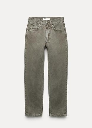 Джинси zara straight cropped 34 xs1 фото