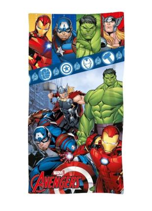 Пляжное полотенце marvel avengers - марвел мстители - 70х140 для мальчика