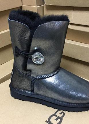 Чоботи ugg bailey button i do! black (оригінал)