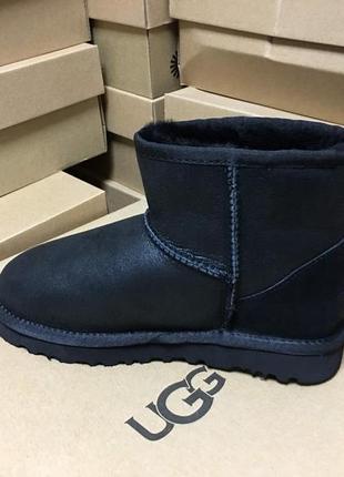 Чобітки ugg classic mini bomber black (оригінал)2 фото