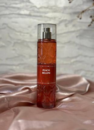 Парфюмированный спрей для тела и волос bath and body works peach bellini оригинал.