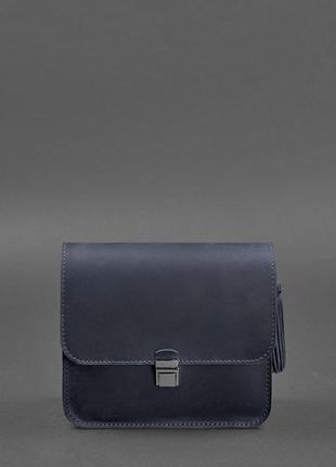 Шкіряна жіноча бохо-сумка лілу синя crazy horse bn-bag-3-nn-man6 фото