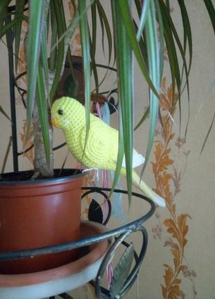 Жовтий хвилястий папужка різдвяний подарунок плюшева іграшка папуга м’які тварини, персоналізовані д2 фото