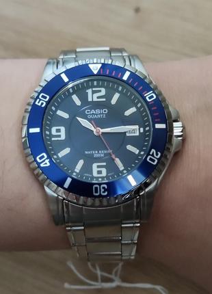 Годинник стальний чоловічий 200м. casio mtd-1053d-2aves1 фото