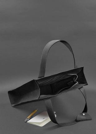 Кожаная женская сумка шоппер бэтси черная bn-bag-10-g-kr5 фото