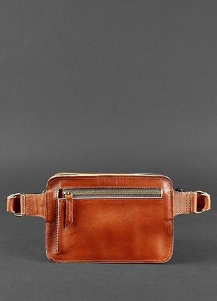 Кожаная поясная сумка dropbag mini светло-коричневая bn-bag-6-k3 фото