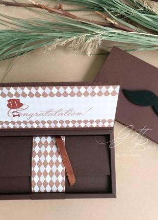 Gift box "gentelman" колір 1 - листівка в коробочці