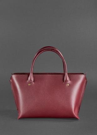 Женская кожаная сумка midi бордовая	bn-bag-24-vin4 фото