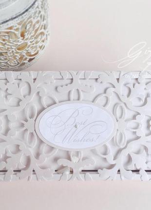 Gift box “afrodita” цвет 2 (молочный) - открытка в коробочке