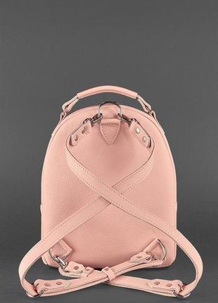 Кожаный женский мини-рюкзак kylie розовый bn-bag-22-barbi5 фото