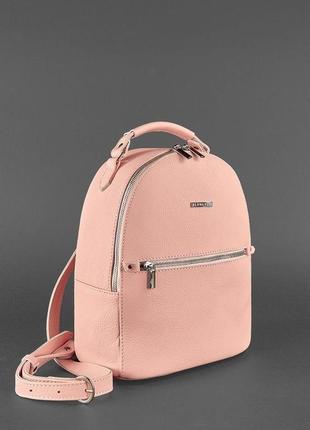 Кожаный женский мини-рюкзак kylie розовый bn-bag-22-barbi4 фото