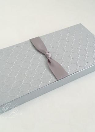 Gift box "one" цвет 2 (серебро) - открытка в коробочке