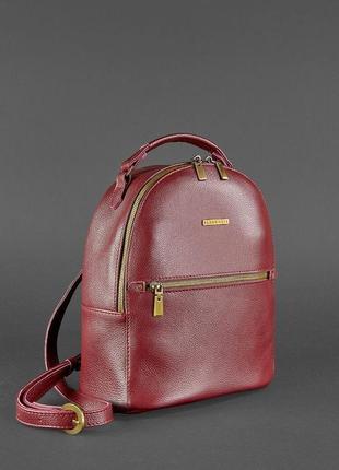 Кожаный женский мини-рюкзак kylie марсала bn-bag-22-marsala7 фото