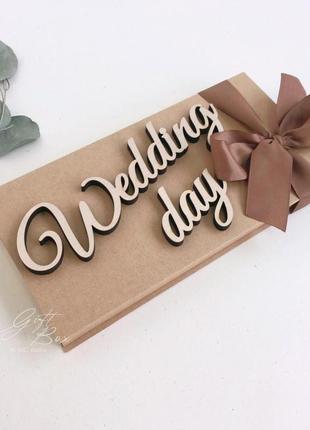 Gift box "wedding day craft"- открытка в коробочке3 фото