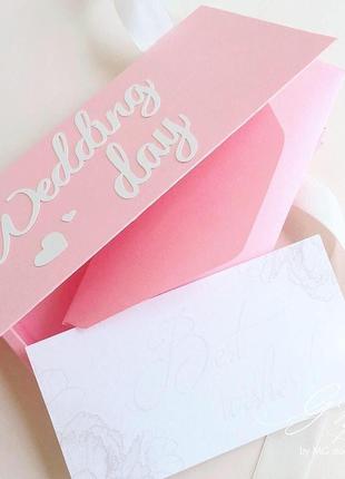 Gift box “wedding day” цвет 3 - открытка в коробочке3 фото