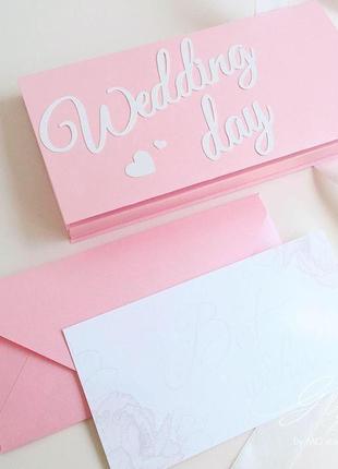 Gift box "wedding day" колір 3 - листівка в коробочці4 фото