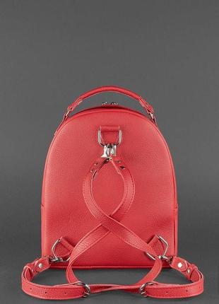 Кожаный женский мини-рюкзак kylie красный  bn-bag-22-rubin4 фото