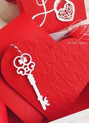 Giftbox "heart key" - листівка в коробочці6 фото