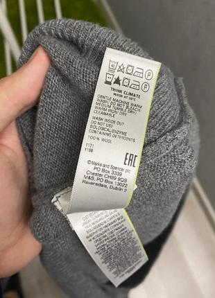 Сірий вовняний светр від бренда m&amp;s6 фото