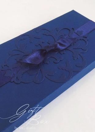 Giftbox "pino" колір 1 (синій) - листівка в коробочці