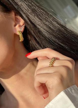 Серьги в стиле cartier