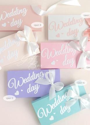 Gift box “wedding day" колір 1 - листівка в коробочці5 фото