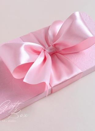 Gift box "loreleya" цвет 4 (розовый) - открытка в коробочке2 фото