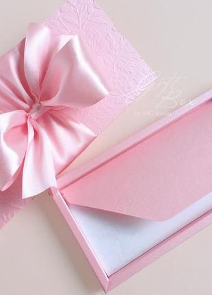 Gift box "loreleya" цвет 4 (розовый) - открытка в коробочке6 фото