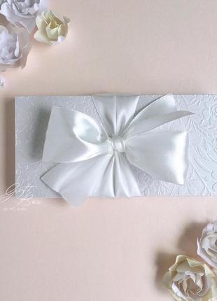 Gift box "loreleya" цвет 1 (белый) - открытка в коробочке1 фото