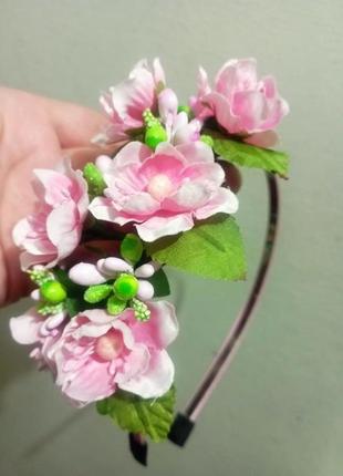Нежный ободок с цветами, яблочное цветение2 фото