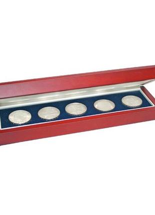 Деревянный футляр для монет в капсулах 250х75 мм - safe