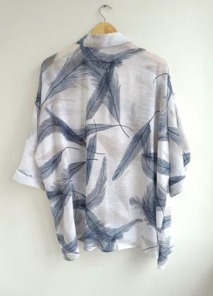 Сорочка р.14-18 (р. 40-44 євро) sallos блуза жіноча оверсайз рубашка, заміри4 фото