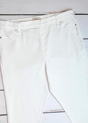 1+1=3 белые зауженные джинсы джеггинсы стрейч высокая посадка f&amp;f, размер 52 - 542 фото