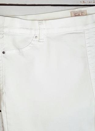 1+1=3 белые зауженные джинсы джеггинсы стрейч высокая посадка f&amp;f, размер 52 - 544 фото