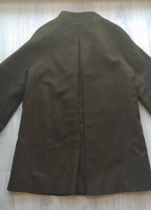 Новое пальто mango полупальто короткое пальто 80% шерсть манго бушлат пальто хаки куртка4 фото