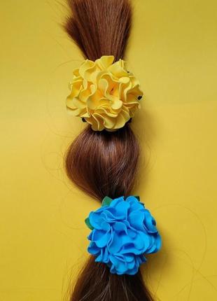 Резинка для волос. цветы-гортензии из фоамирана. ручная работа/handmade2 фото