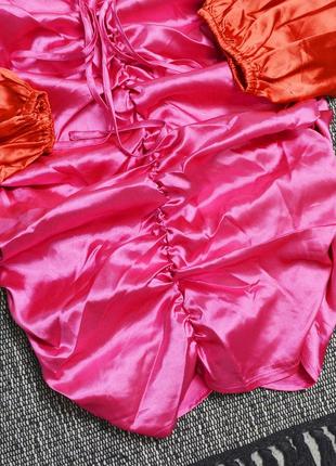 Нова сатинова сукня колорблок boohoo8 фото