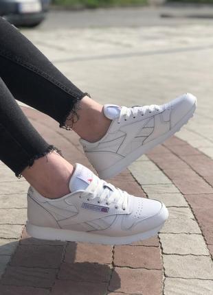 Жіночі кросівки reebok classic білого кольору9 фото