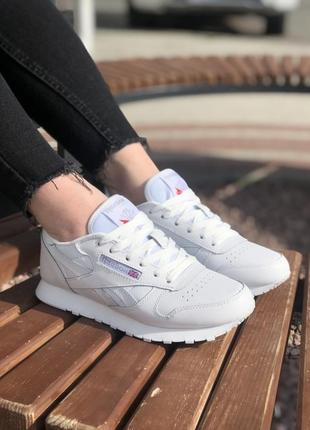 Жіночі кросівки reebok classic білого кольору5 фото