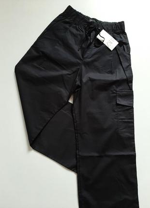 Хлопковые брюки с накладными карманами zara original spain5 фото