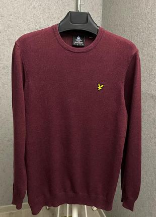 Бордовый свитер от бренда lyle&scott2 фото