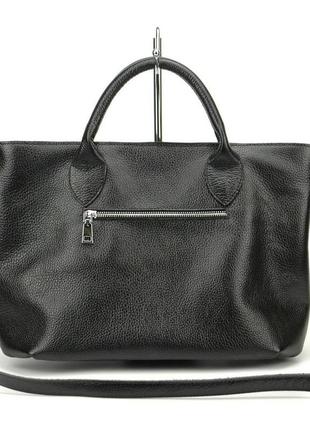 Кожаная стильная черная сумка, цвета в ассортименте3 фото