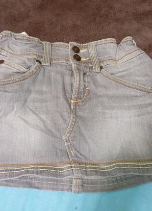 Джинсовая мини юбка для девочек1 фото