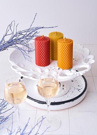 Натуральні свічки із вощини, медовий набір для оригінальних подарунків і декорування будинку