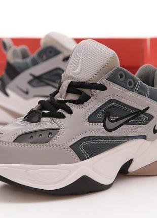 Женские кроссовки nike m2k tekno grey найк серого цвета3 фото